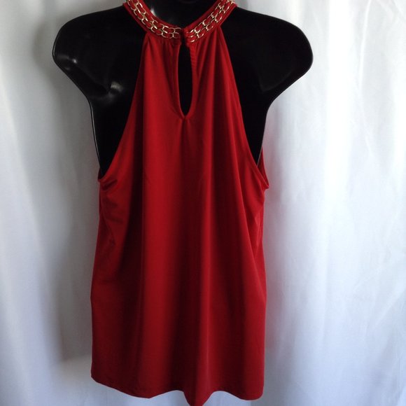 BLACK COLLECTION WOMEN'S RED TURTLENECK TOP - Picture 3 of 4